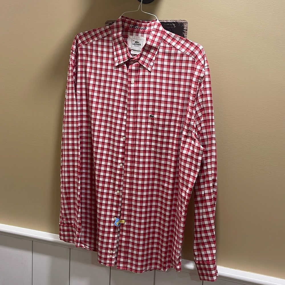 Lacoste Classic Men’s 100% Cotton Button Down Size: 44
